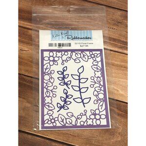 NIP 10691 KITTIE KRAFT BY RUBBERNECKER 5211D FLORAL FRAME STEEL CRAFT DIE